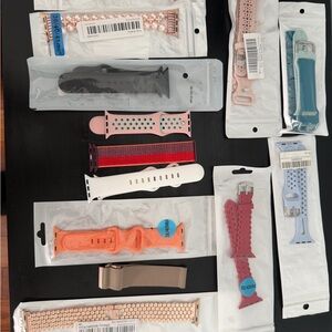 Apple Watch Bands in Red, Pink, Black, White, Orange, Blue, Tan, multiple colors